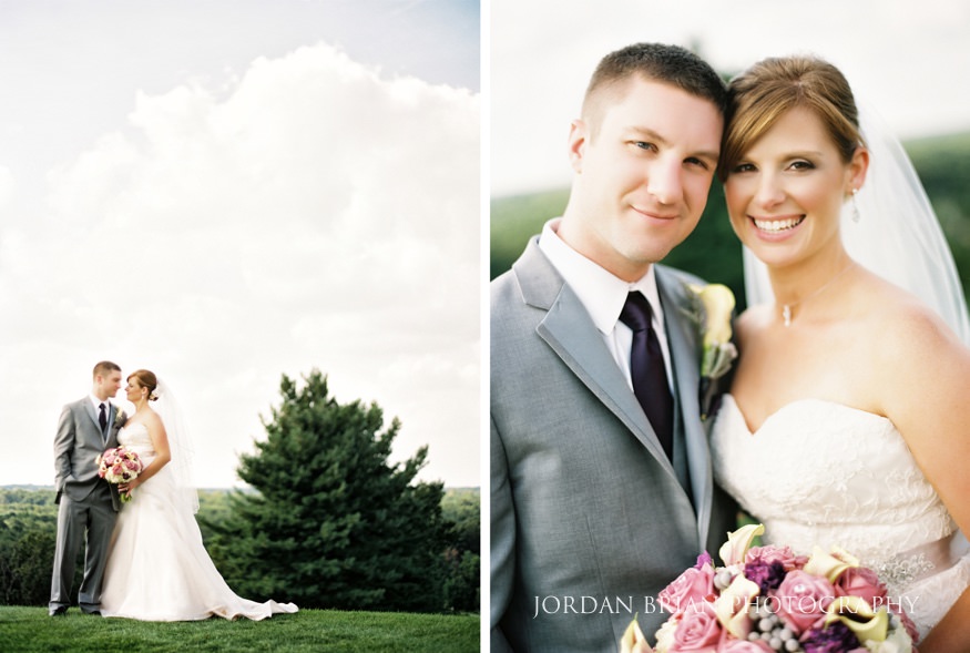 Bride and Groom on golf course at Trump National