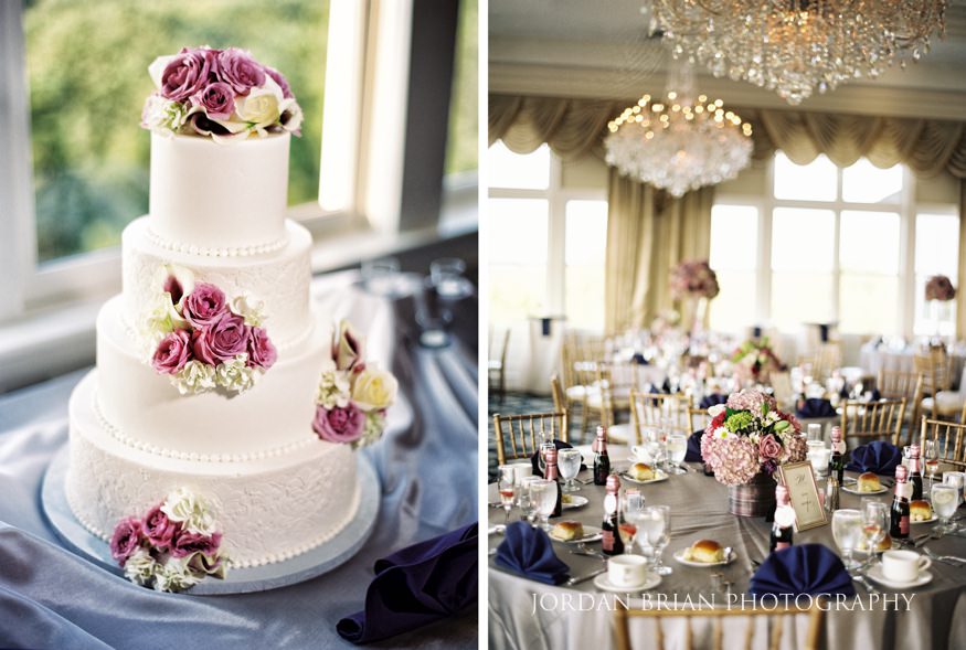 Wedding cake at Trump National Golf Course wedding.