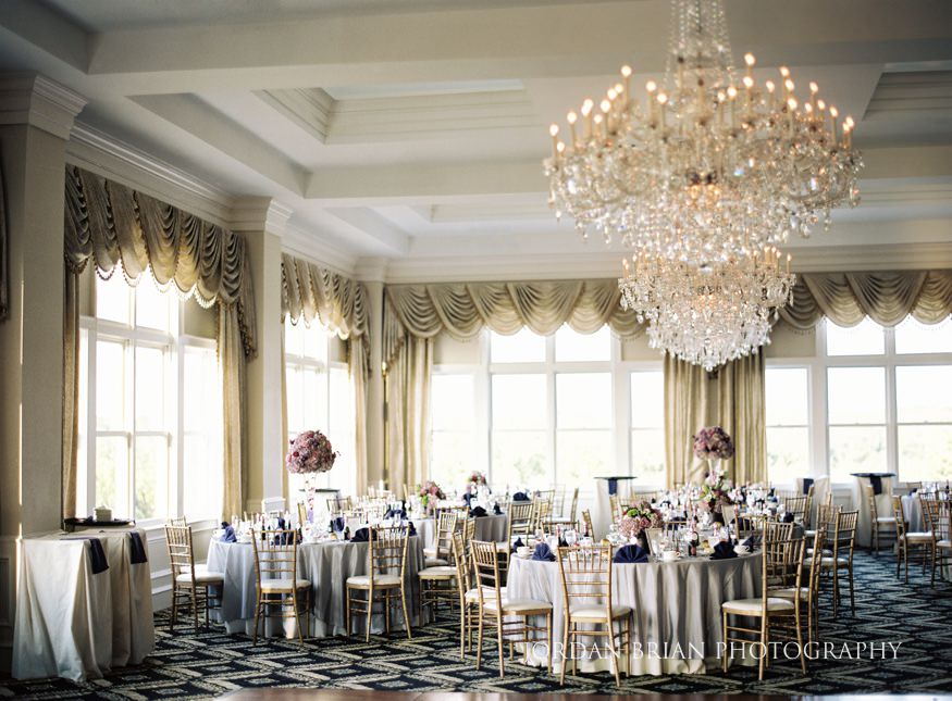 Reception at Trump National Golf Course wedding.