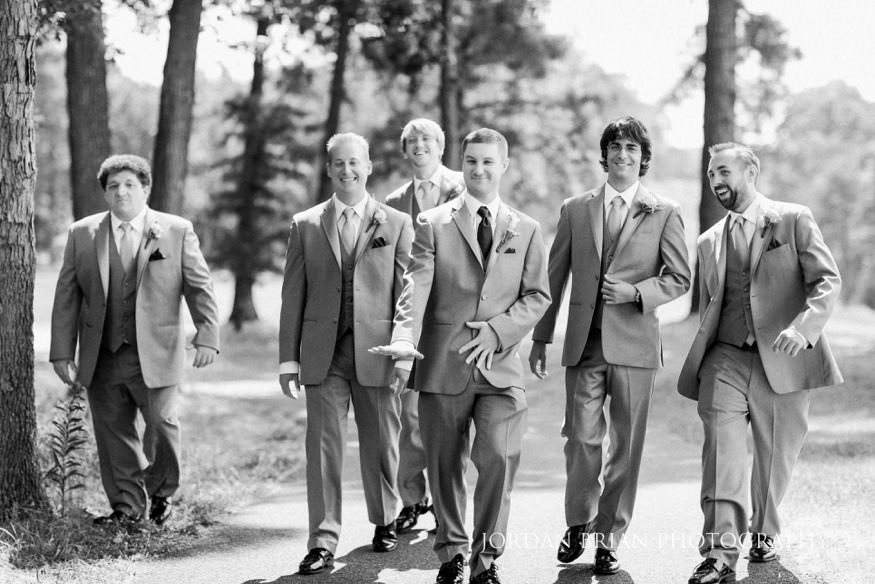Groomsmen at Trump National Golf Course Wedding.