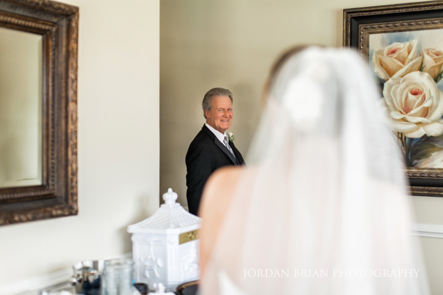 Father seeing Bride for the first time.