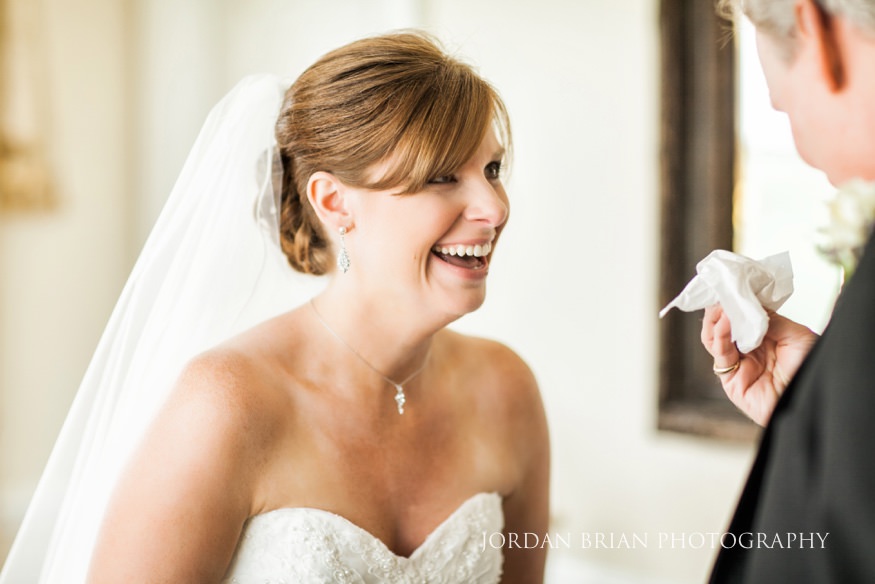 Father seeing Bride for the first time.