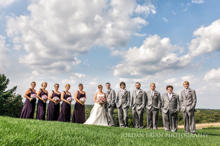 Bridal party portrait at Trump National Golf Course wedding.