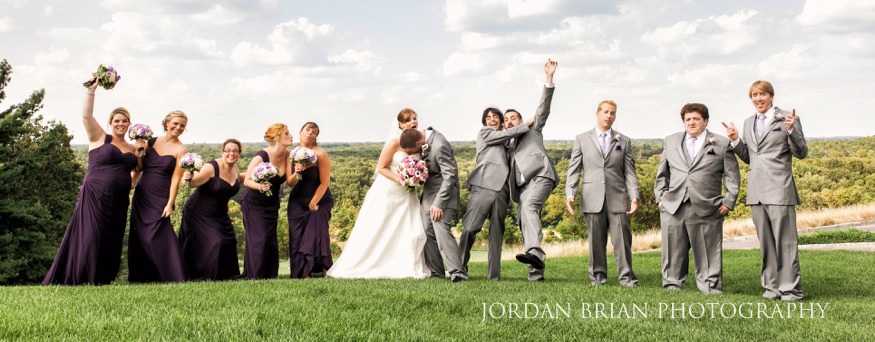 Bridal party portrait at Trump National Golf Course wedding.
