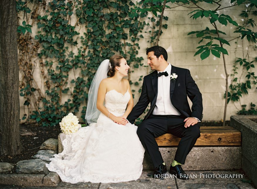Jessica laughing with Justin during portraits in Philadelphia, photograph 129