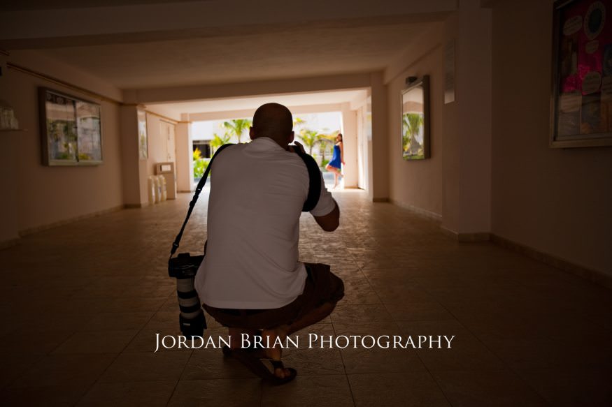 Jillian and Ryan beach area engagement session at Excellence Resort Mexico