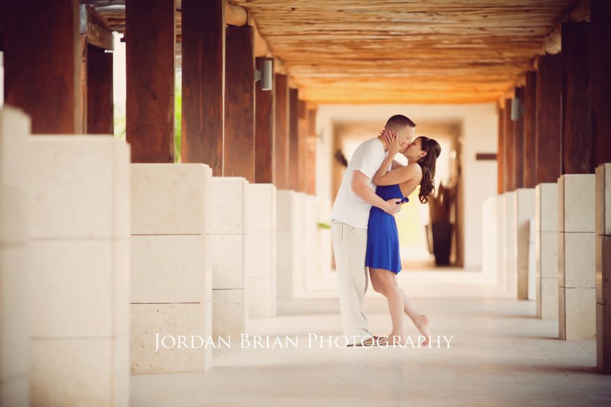 Jillian and Ryan engagement session at Excellence Resort Playa Mujeres Mexico