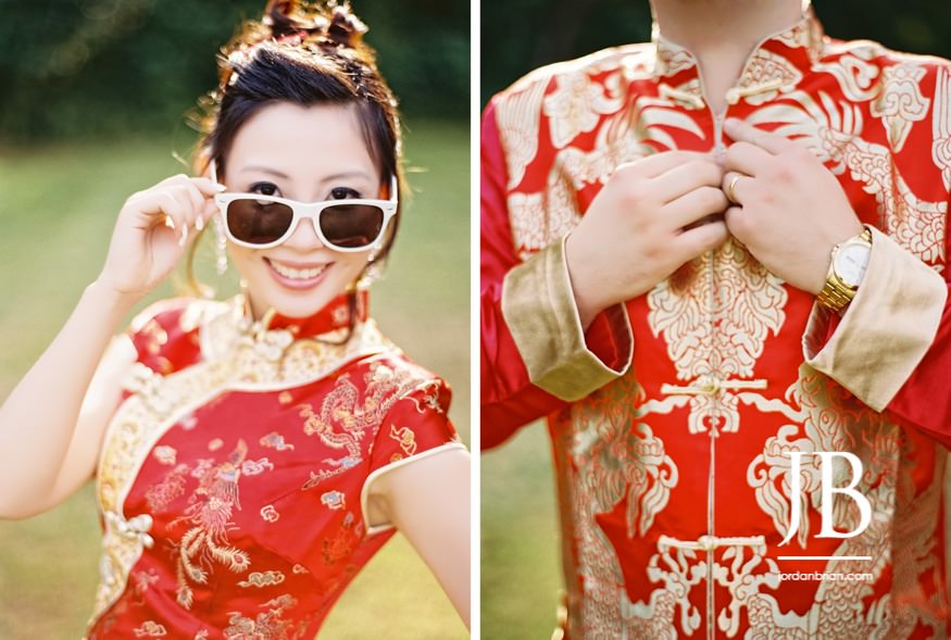 Belle Voir Manor wedding family portrait traditional Chinese attire