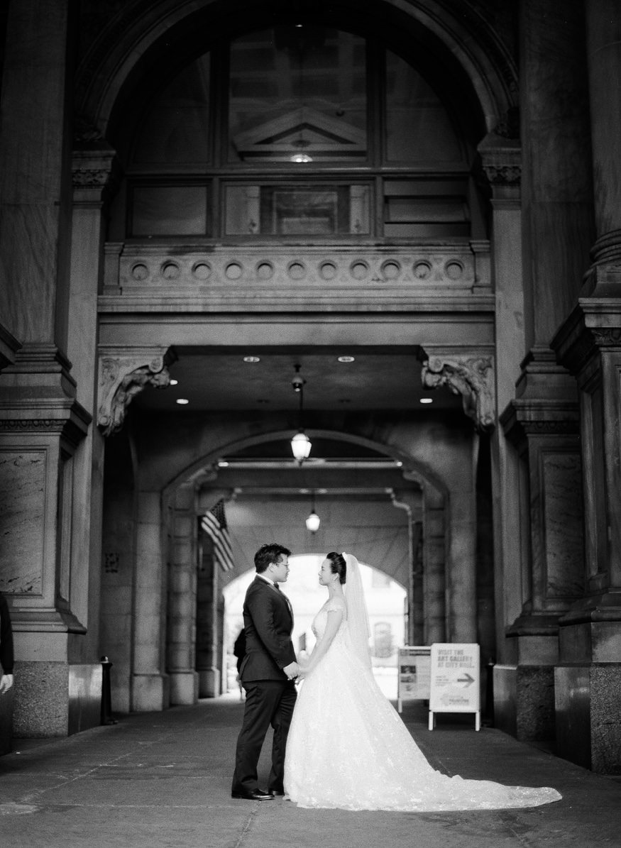 City Hall portraits at Chinese Philadelphia Wedding.