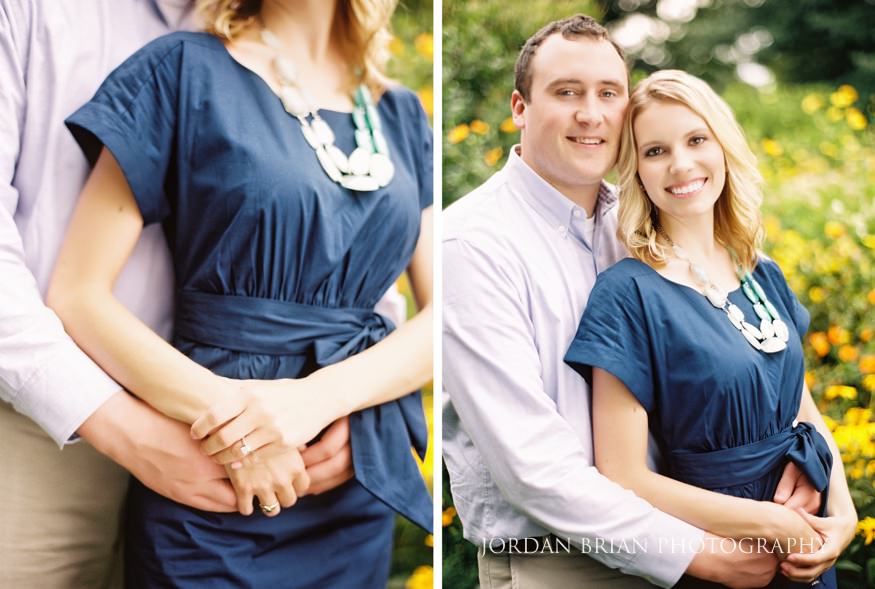 Katarina and Kyle exploring Fairmount Park greenery during their Philadelphia engagement session