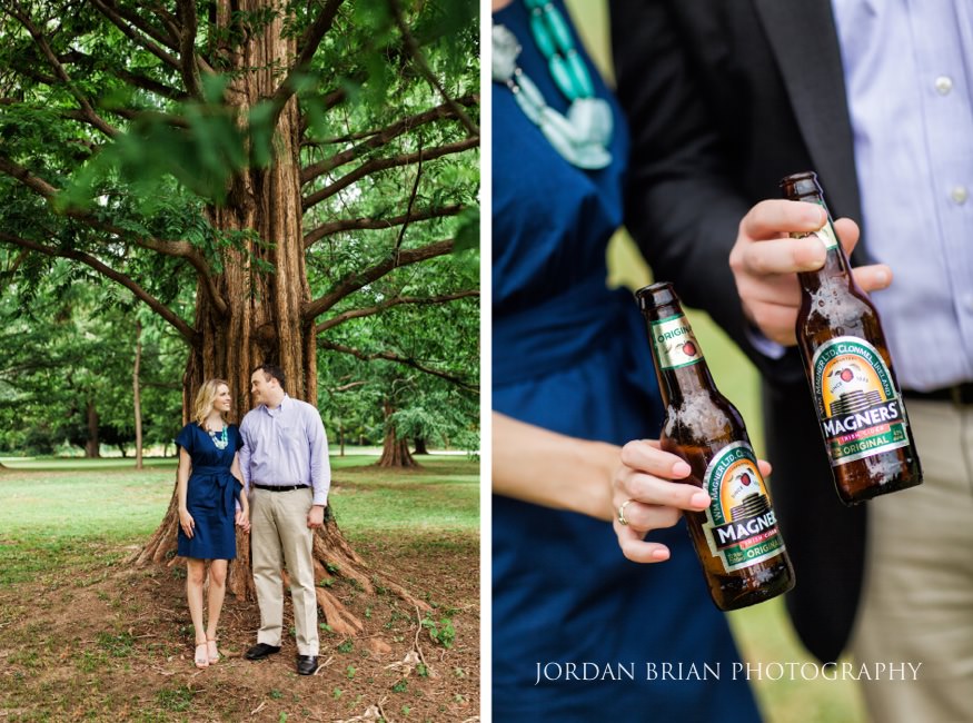 Katarina and Kyle under the large textured tree at Fairmount Park Philadelphia engagement session
