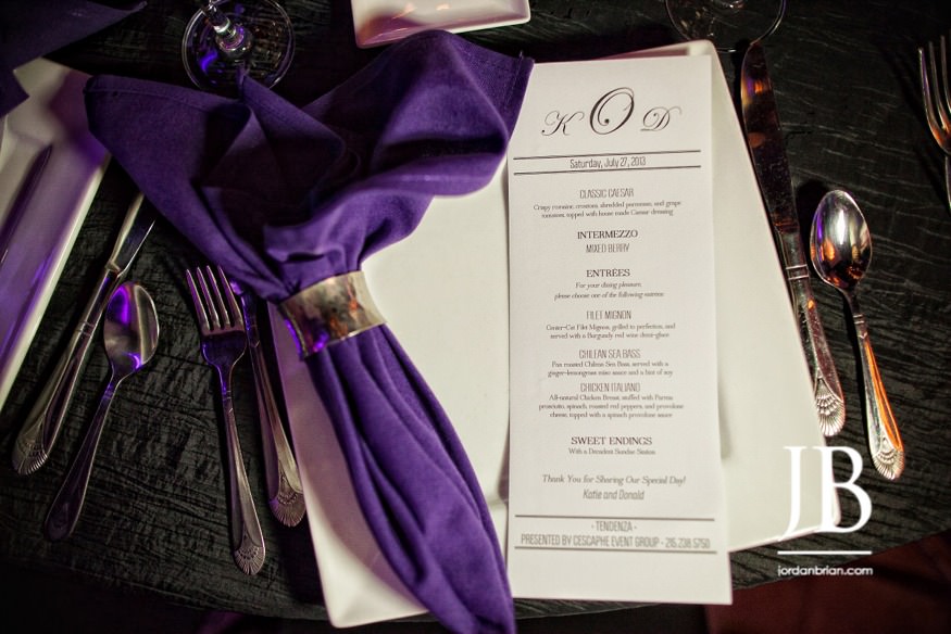 Tendenza plates and menu, philadelphia wedding, jordan brian photography