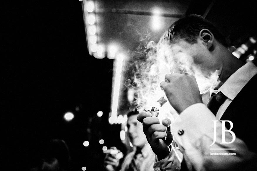 Modern Tendenza wedding reception cigars, philadelphia wedding, jordan brian photography
