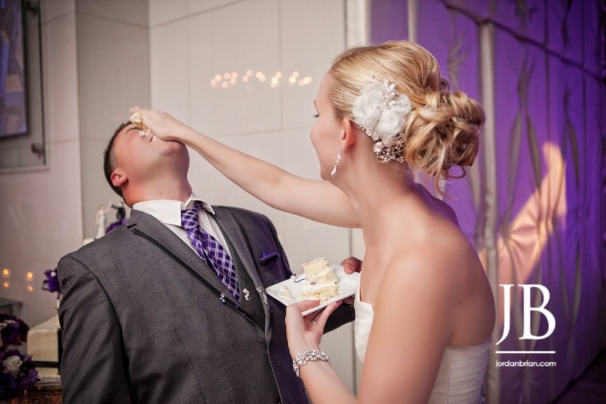 Modern Tendenza wedding reception cake smash, philadelphia wedding, jordan brian photography