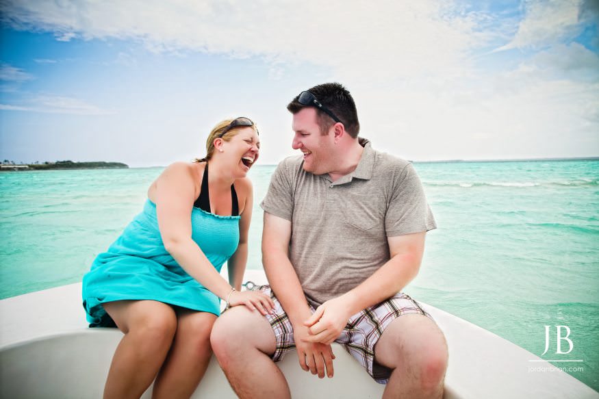 Best man working out on dock at Hope Town Bahamas day before wedding