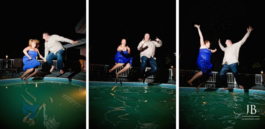 Katie and Luke panoramic engagement photograph Hope Town Bahamas
