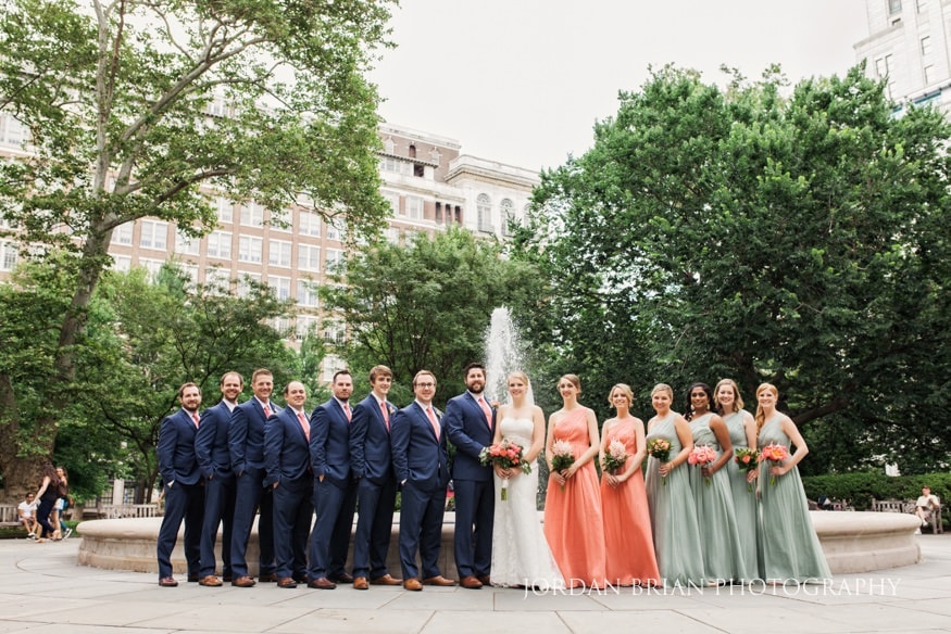 bridal party washington square philadelphia