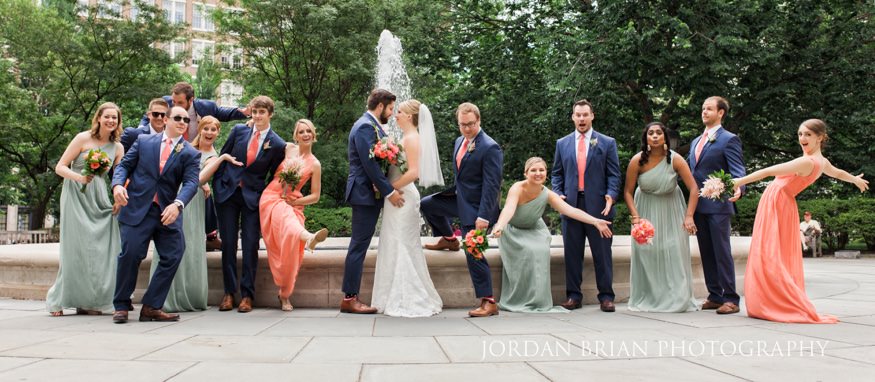 bridal party washington square philadelphia