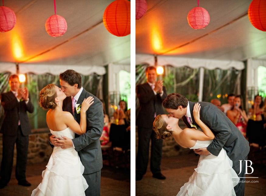 Kelly and Stephen reception under tent at Appleford Estate, Villanova PA