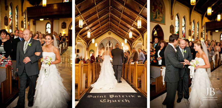 Kelly and Stephen wedding ceremony at St. Patrick's Church, Woodbury NJ