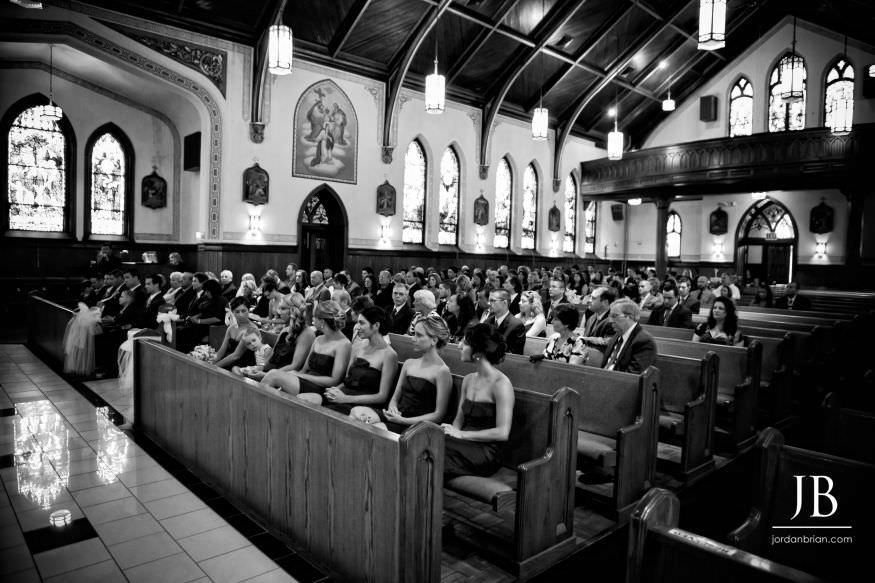 Kelly and Stephen exchanging vows at St. Patrick's Church, Woodbury NJ