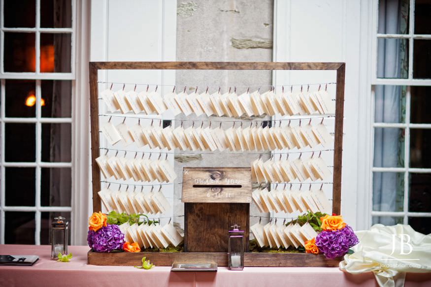 appleford estate wedding place card table