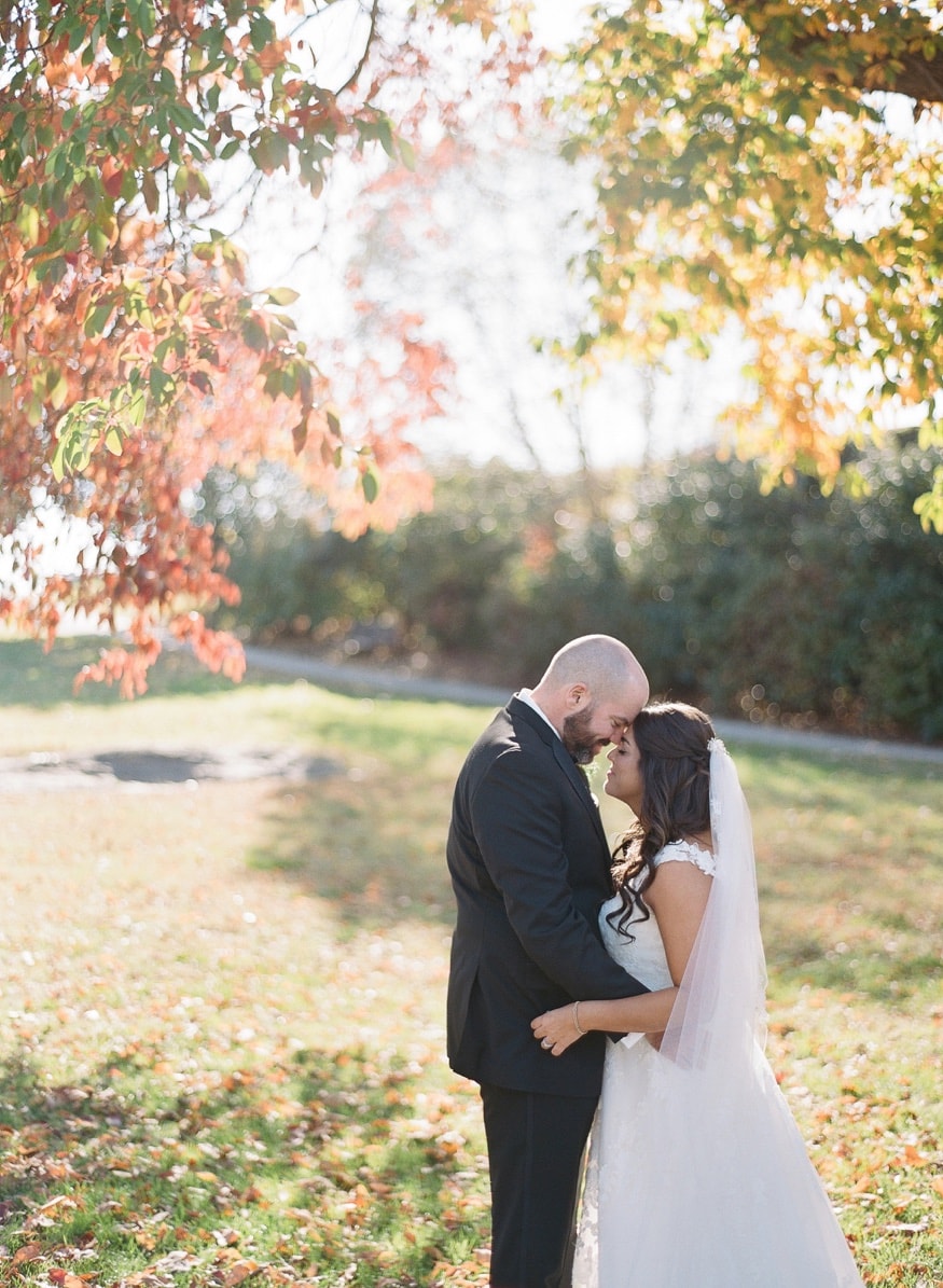 Fall wedding portraits at Philadelphia Art Museum.
