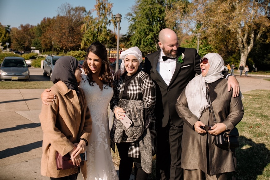 Wedding photobomb at Philadelphia Art Museum.