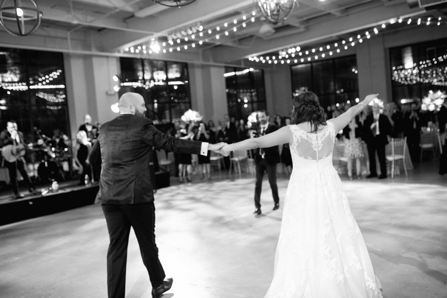 Bride & Groom first dance at Moulin Philadelphia wedding reception.