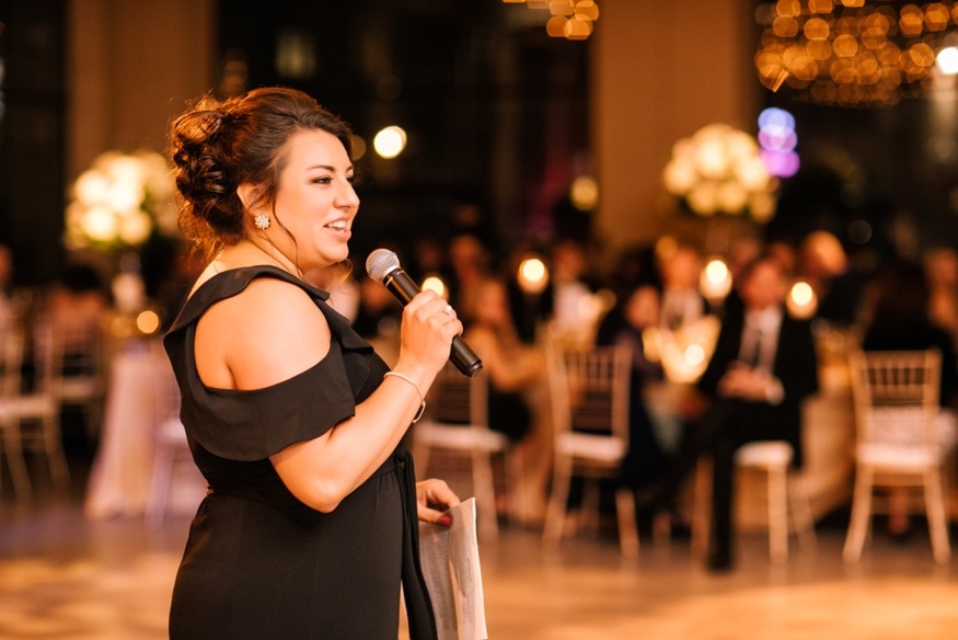 Maid of Honor speech at Moulin Philadelphia wedding.