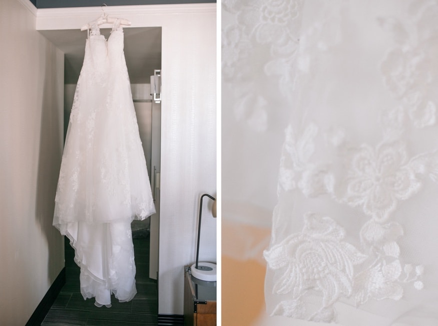 Wedding dress from Claire's Fashions in Philadelphia.