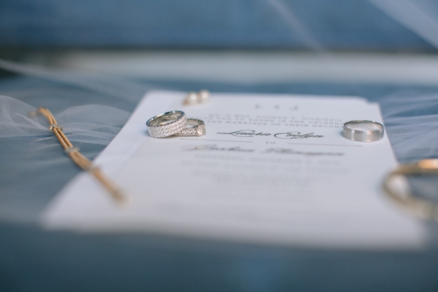 Wedding rings from Safian and Rudolph Jewelers.