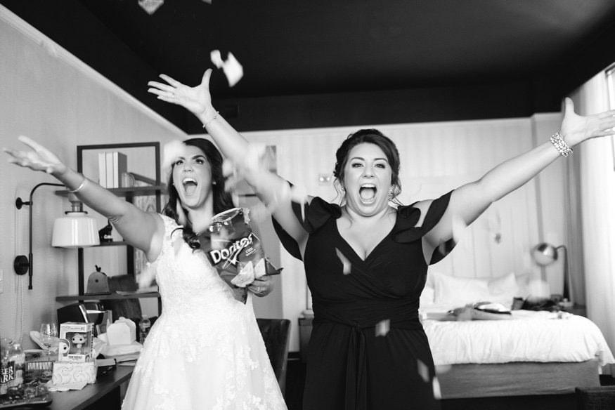 Bride's portraits at The Notary Hotel in Philadelphia.