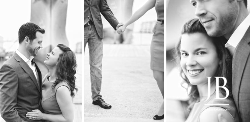 Laura and Justin Virginia Beach engagement wide portrait beach sunset light