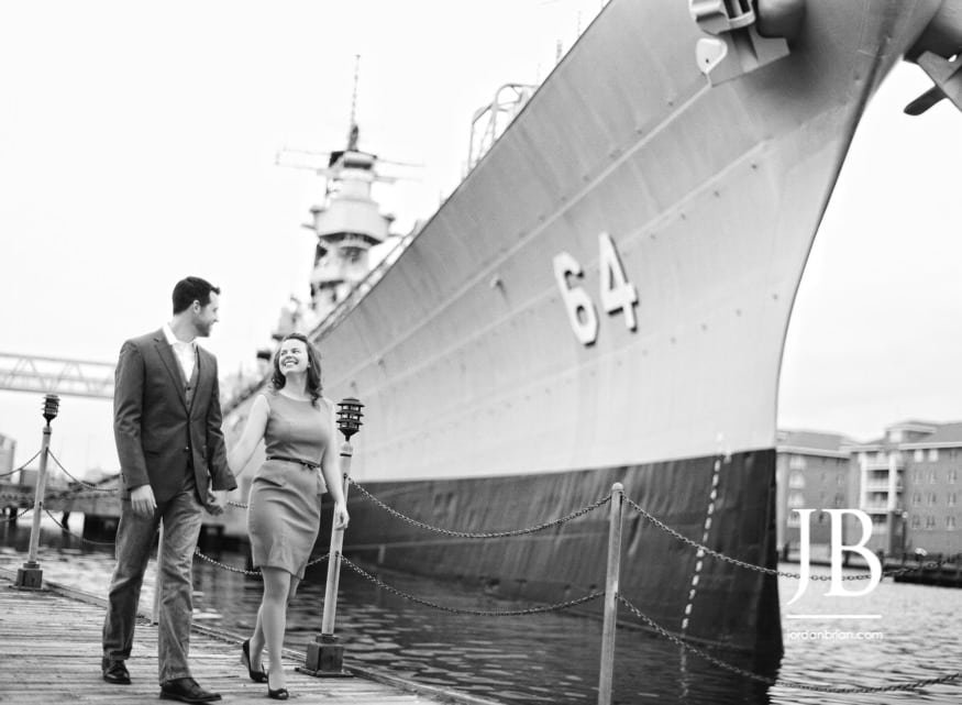 Laura and Justin Virginia Beach engagement fine art portrait