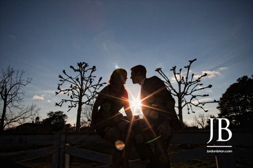 Laura and Justin Williamsburg Virginia engagement session historic trees
