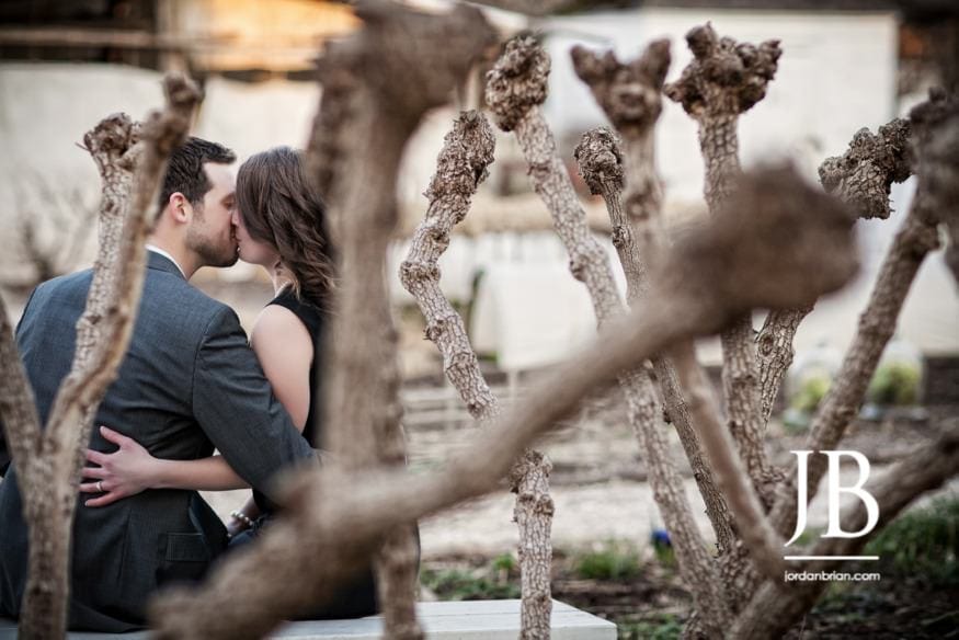 Laura and Justin Williamsburg Virginia engagement session romantic portrait