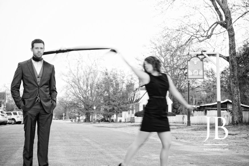 Laura and Justin Williamsburg Virginia engagement final portrait session