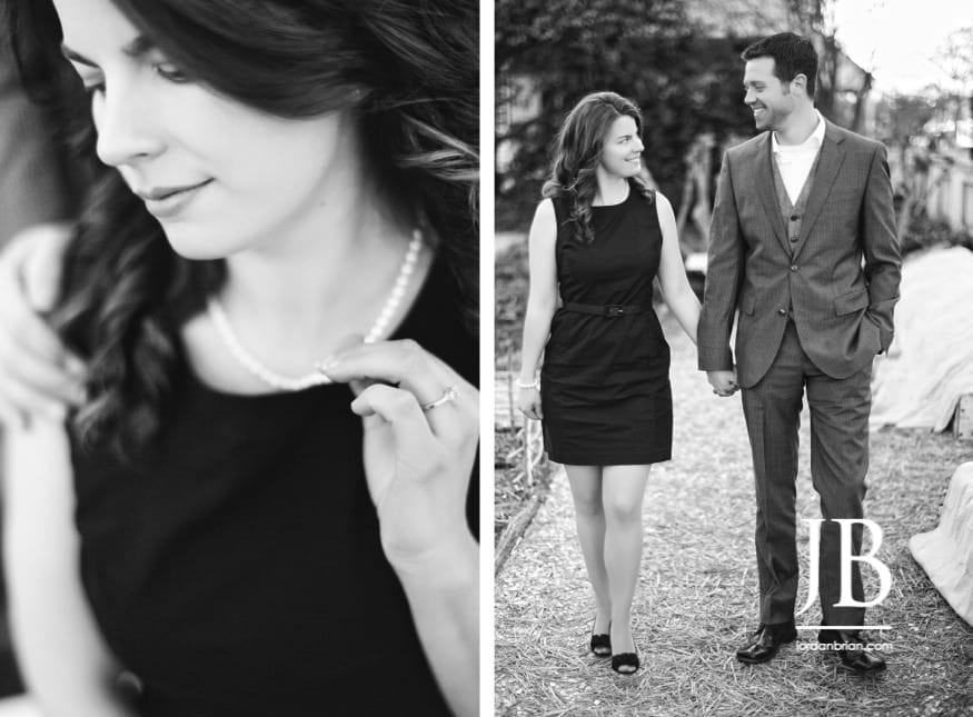 Laura and Justin Williamsburg Virginia engagement session historic area portrait