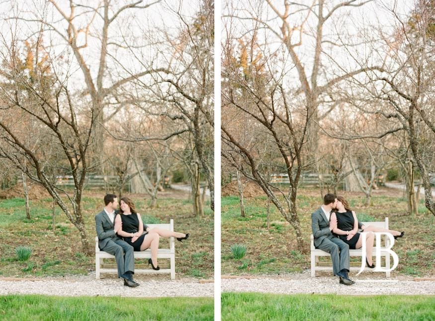 Laura and Justin Williamsburg Virginia engagement portrait historic setting