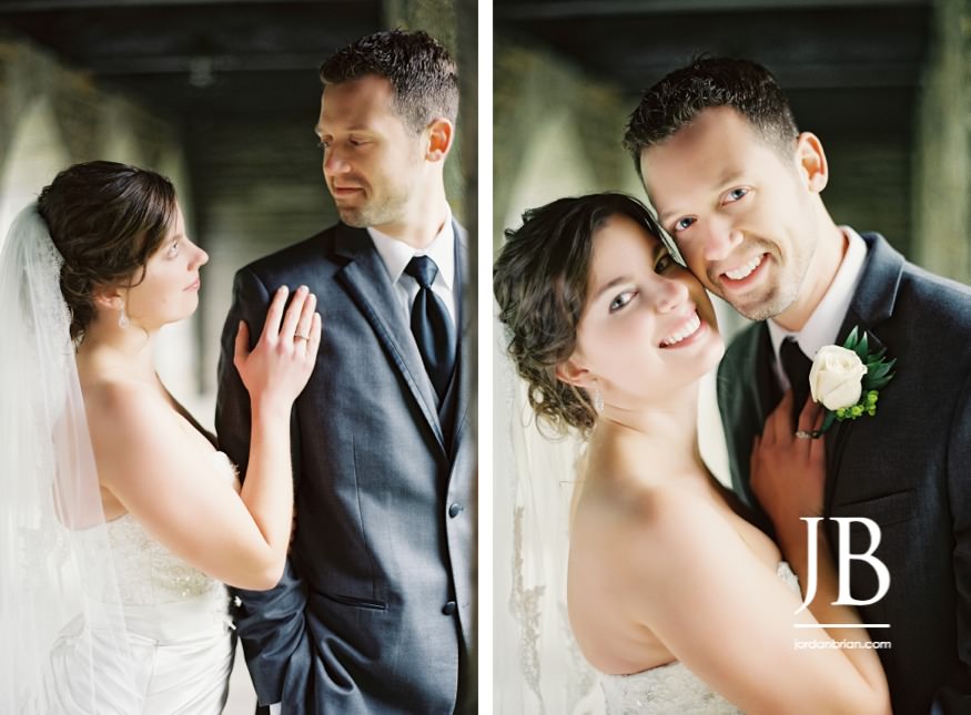 Final touches before Laura and Justin's first look