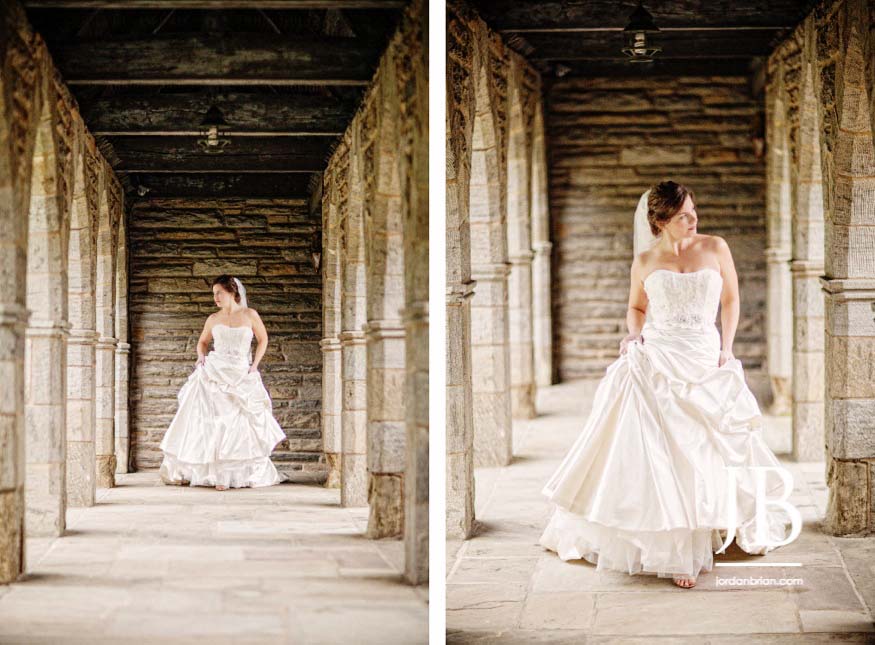 Bride and groom portraits at Trinity Episcopal Church