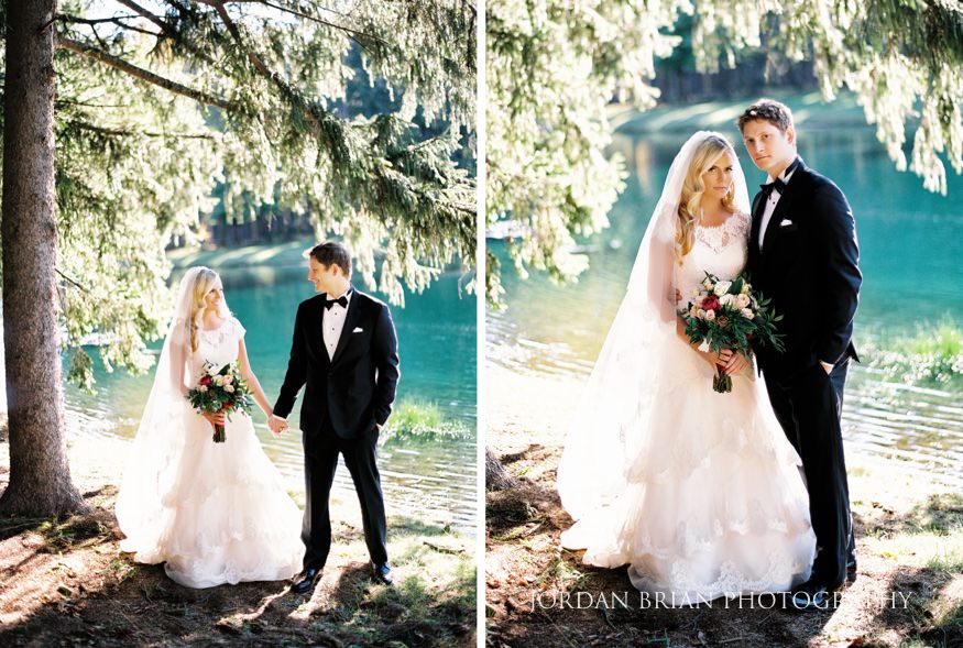 Bride and groom portraits at Windows on the Water Frogbridge wedding.
