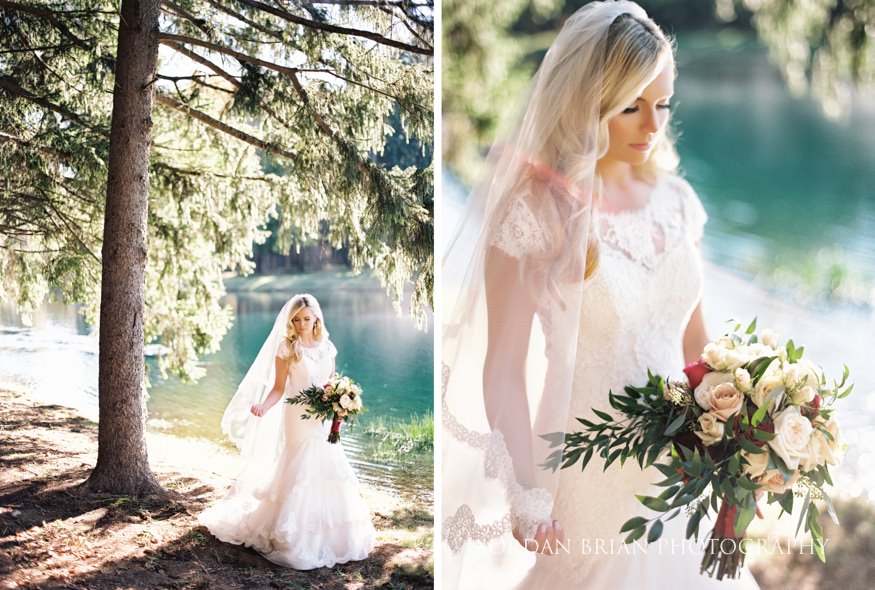 Bride portraits at Windows on the Water at Frogbridge wedding.