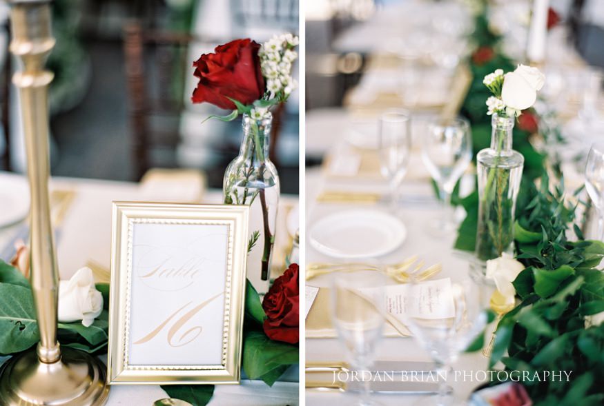 Table details at Windows on the Water Frogbridge wedding.