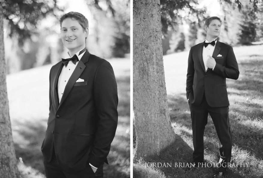 Groom portraits at Windows on the Water Frogbridge wedding.