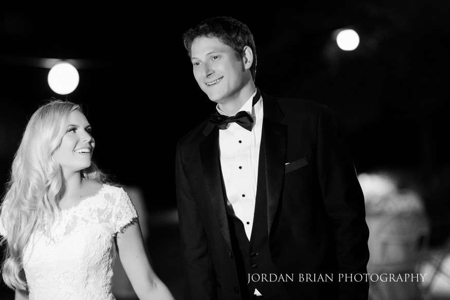 Night portraits of Bride and Groom at Windows on the Water Frogbridge wedding.