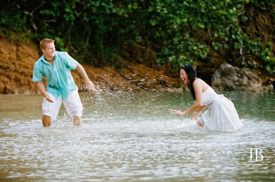 Laurie and Jason sunset photograph at Grand Palladium Resort engagement session