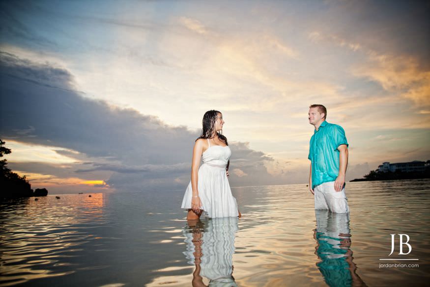 Laurie and Jason candid beach moment at Grand Palladium Resort Jamaica