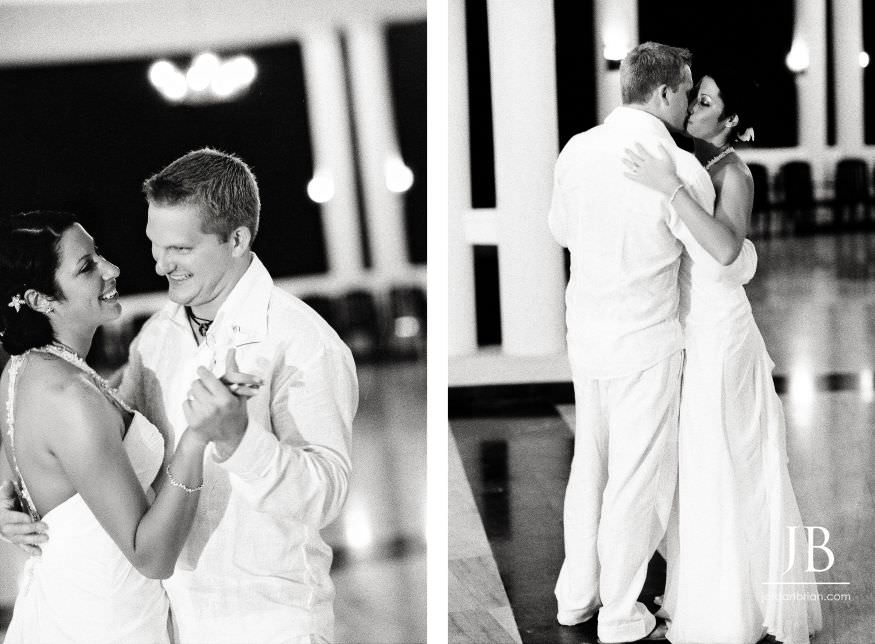 Laurie and Jason Jamaica wedding reception at Grand Palladium resort